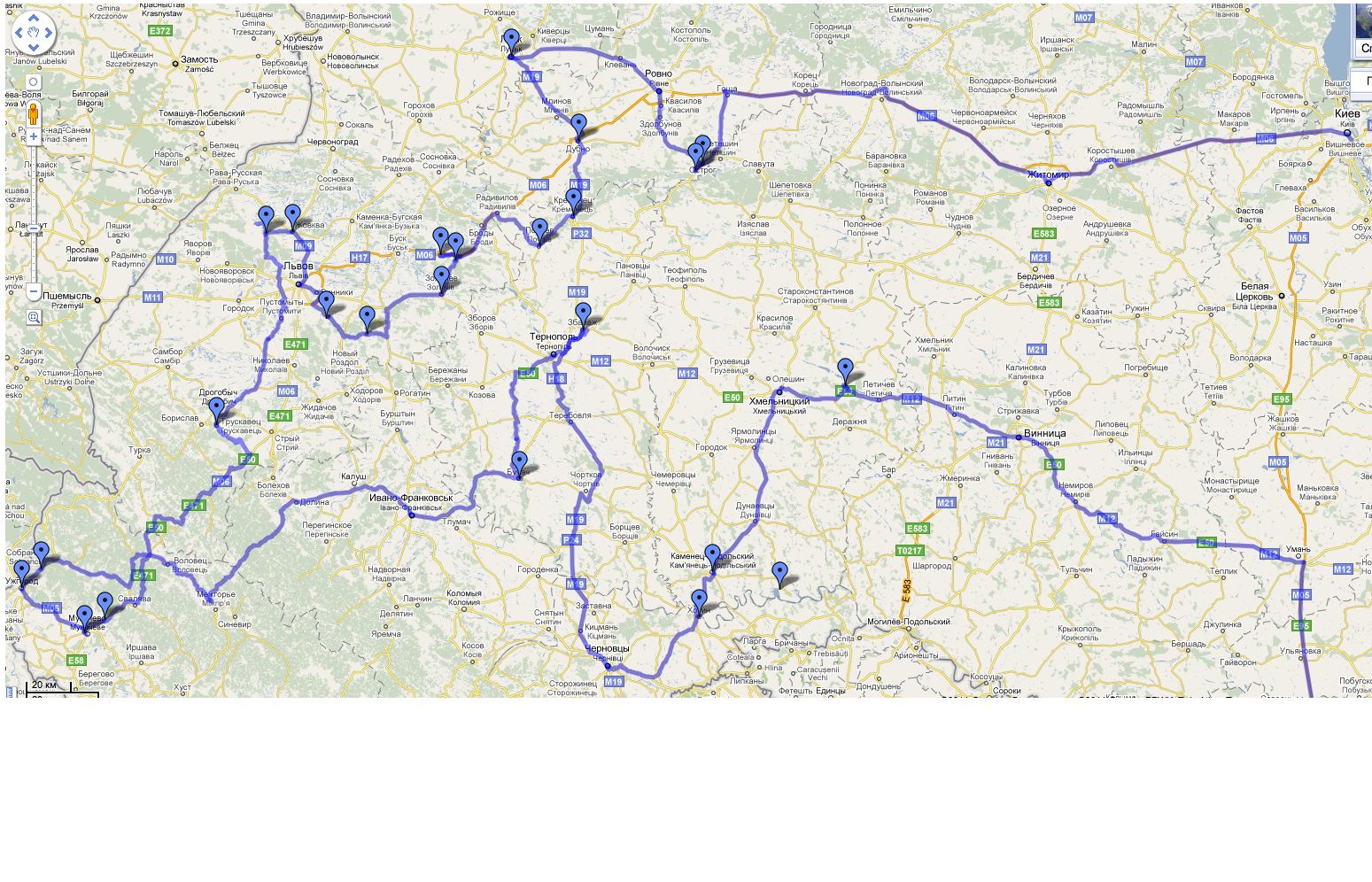 Из Киева в Крым через Западную 09.07.2011. Karta_zapadnoy_ukrainy